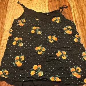 Torrid-Sophie Challis Double Layer Swing Cami- Black and orange - Size 1x